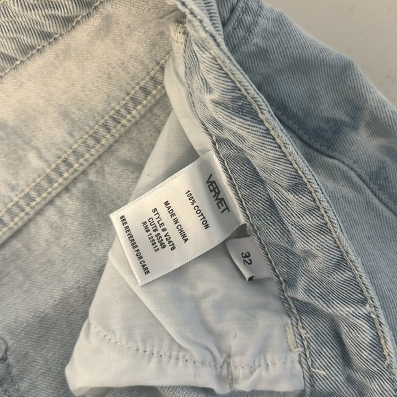 VERVET Women's Denim Destructed  Jeans 90’s Vintage Flare Size 32 NWOT - Picture 6 of 13
